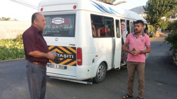 Milli Eğitim Müdürümüz Mustafa SEZGİN sabah erken saatlerde taşımalı sistem araçlarını denetledi.
