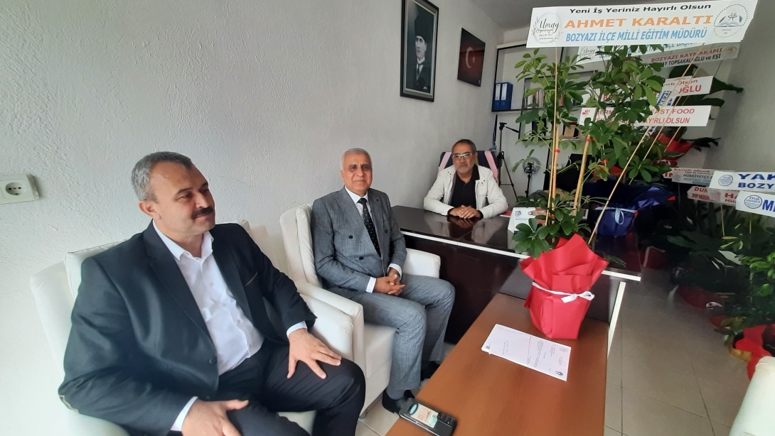 İlçe Millî Eğitim Müdürü Ahmet Karaltı, Anadolu Ajansı Bozyazı Bürosuna Hayırlı Olsun Ziyareti Gerçekleştirdi 